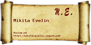 Mikita Evelin névjegykártya